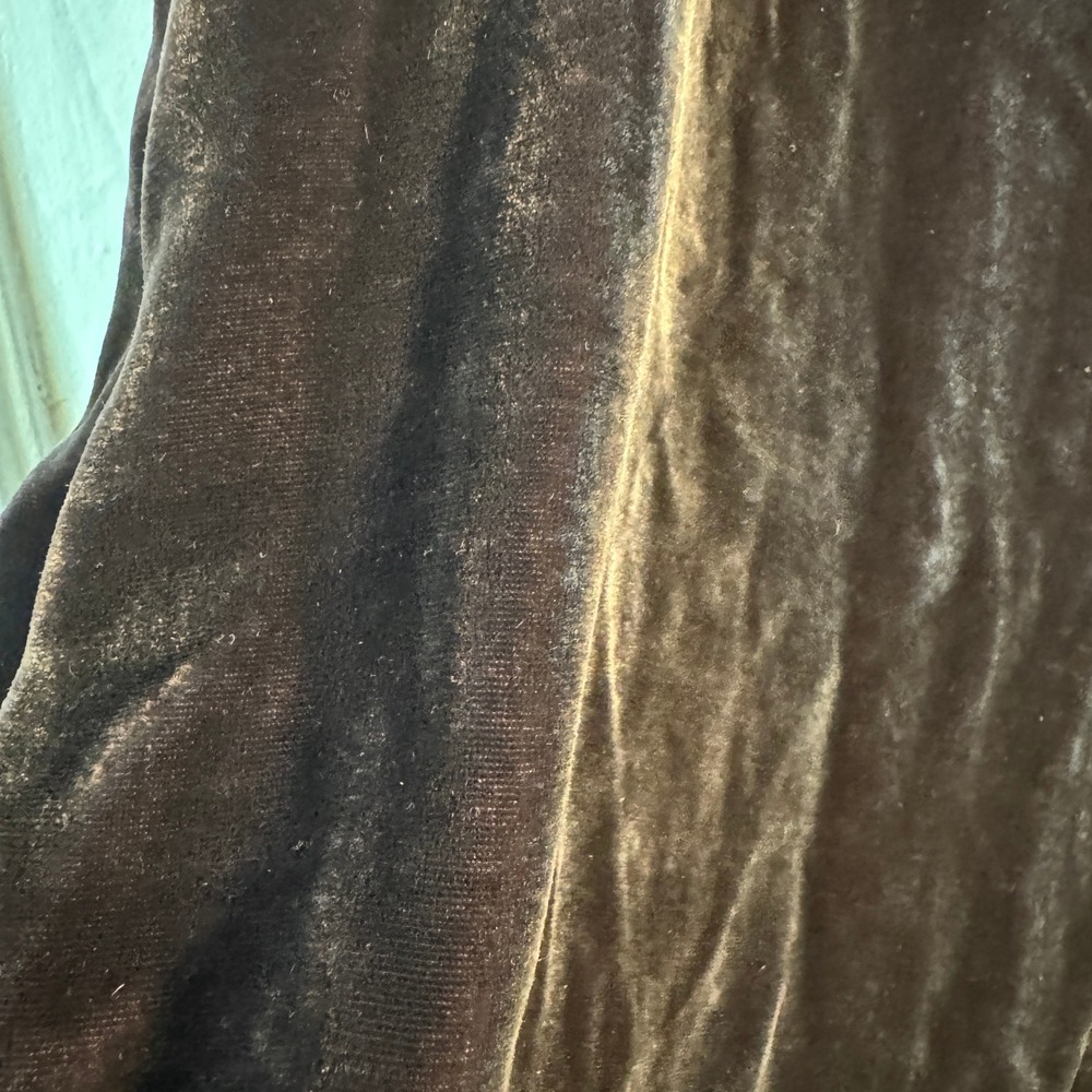 Cabi Silk Velvet Wide Leg Pants Chocolate Brown Drawstring L Quiet Luxury Comfy - Picture 9 of 10